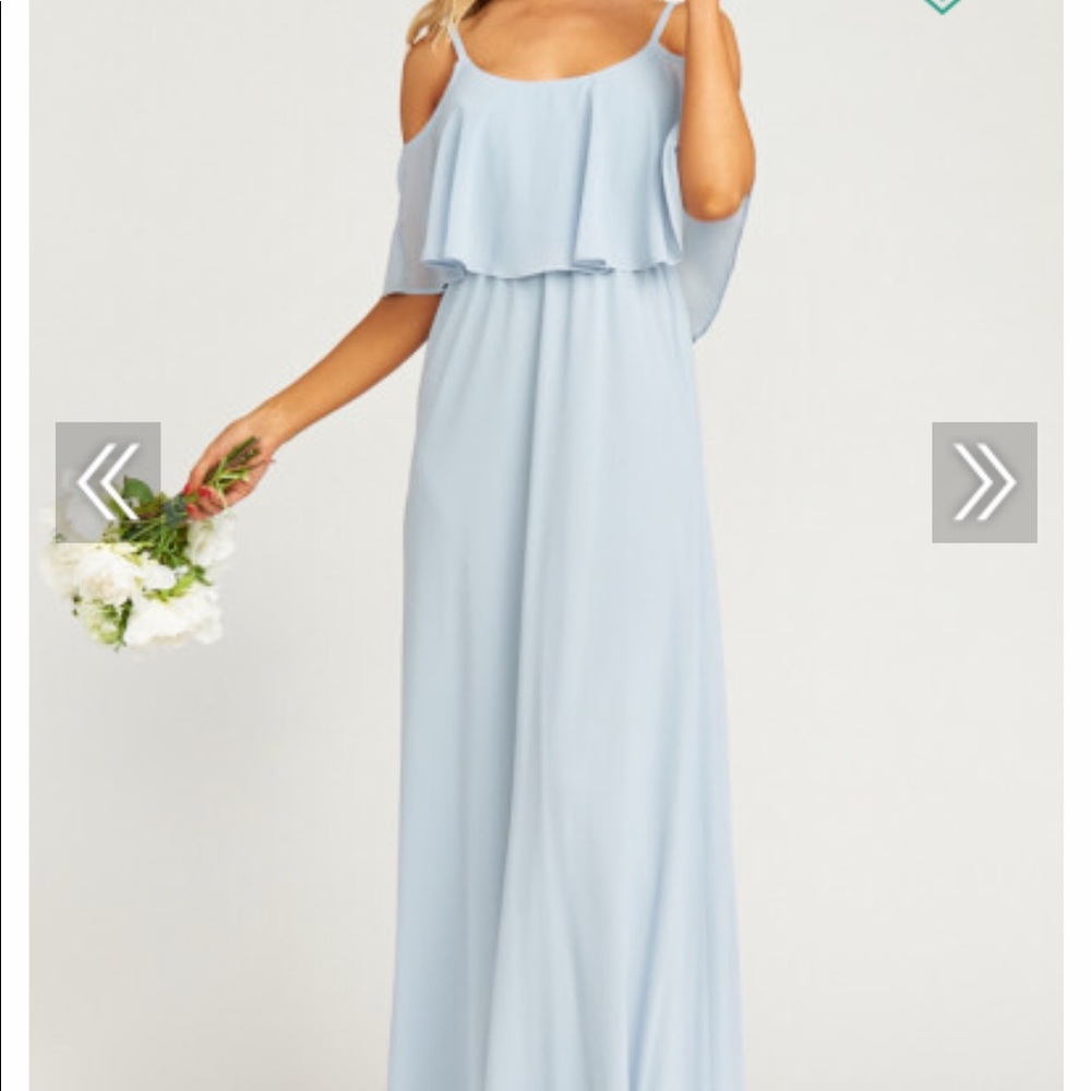 Show me your mumu Caitlin bridesmaids Steel blue